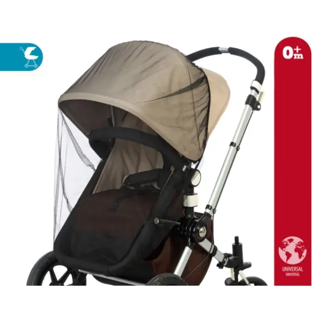 Kiokids: Κουνουπιέρα Καροτσιού-Λίκνου Mαύρη 130x42εκ. 2