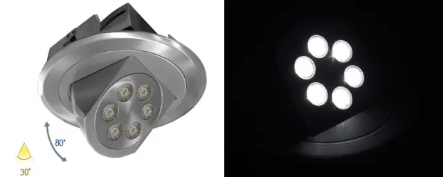 ΦΩΤ ΑΛ ΧΩΝ ΚΙΝΗΤΟ ΜΕ LED ΙΣΧΥΟΣ 6x3W 30° ΧΩΡΙΣ ΤΡΟΦ ΨΥΧΡΟ