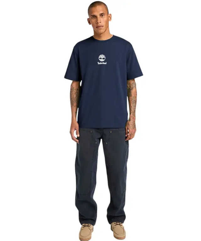 Timberland - Ανδρικό T-shirt Print Stack Logo TB0A6WWT-433 Μπλε - L 3