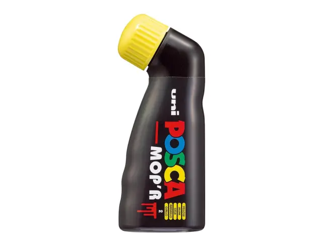 Μαρκαδόρος Σχεδίου Uni Posca Mop'r PCM-22 με πάχος μύτης 3.0-19.0mm - YellowPCM-22 - KITPINO