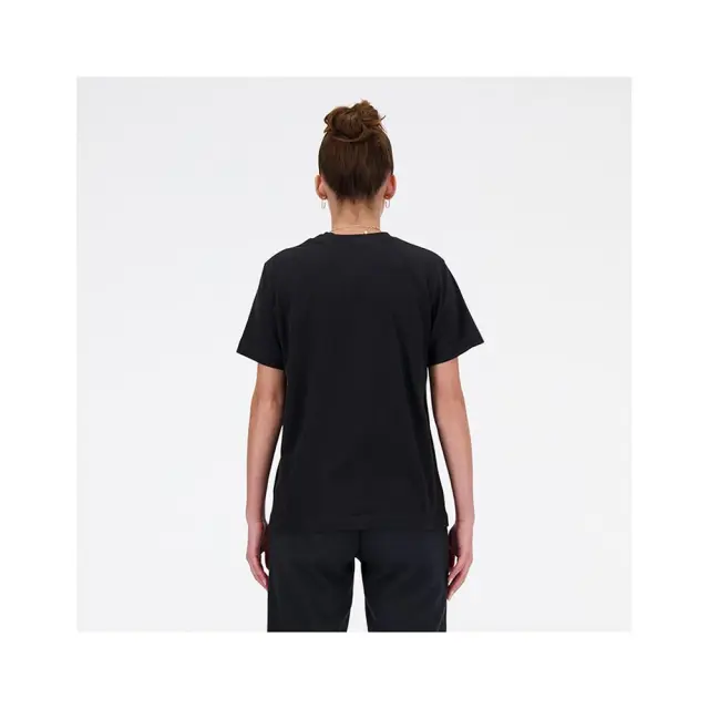 New Balance Jersey Stacked Logo T-Shirt (WT41502-Black) - Μαύρο - XS 3