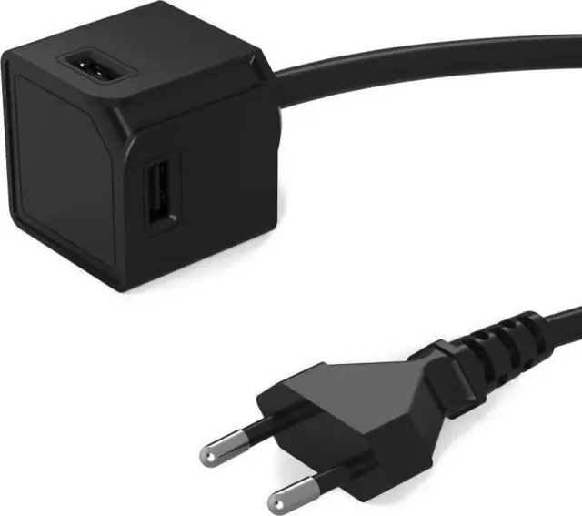 Allocacoc PowerCube | USBcube Extended | Black (10464BK/EUEUMC)