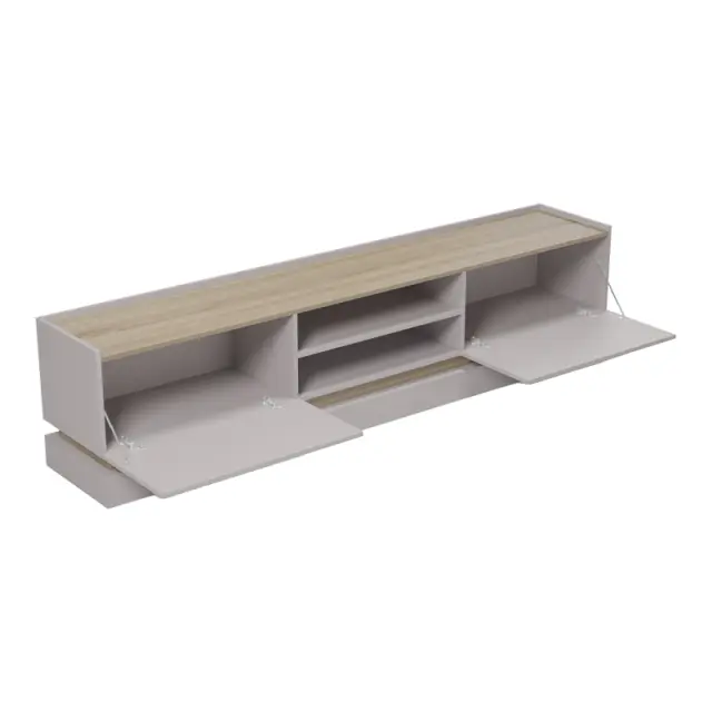 Έπιπλο τηλεόρασης Wendo pakoworld taupe-sonoma 200x37x47εκ 2
