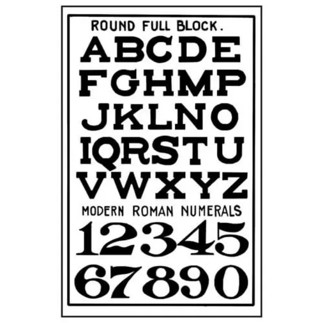 Σφραγίδα HD 7x11cm Alphabet & Numbers, Stamperia