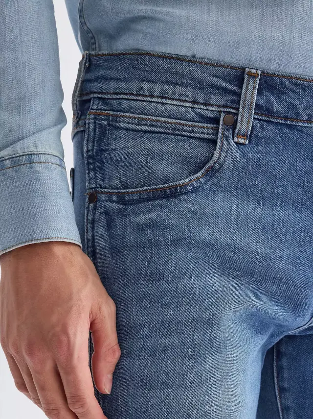 Wrangler Ανδρικό LARSTON 812 NEW FAVORITE Τζιν Παντελόνι – Light Blue - 30W 32L 3