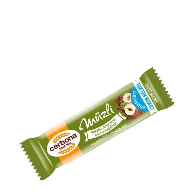 Cerbona Cocoa-Hazelnut Muesli Bar