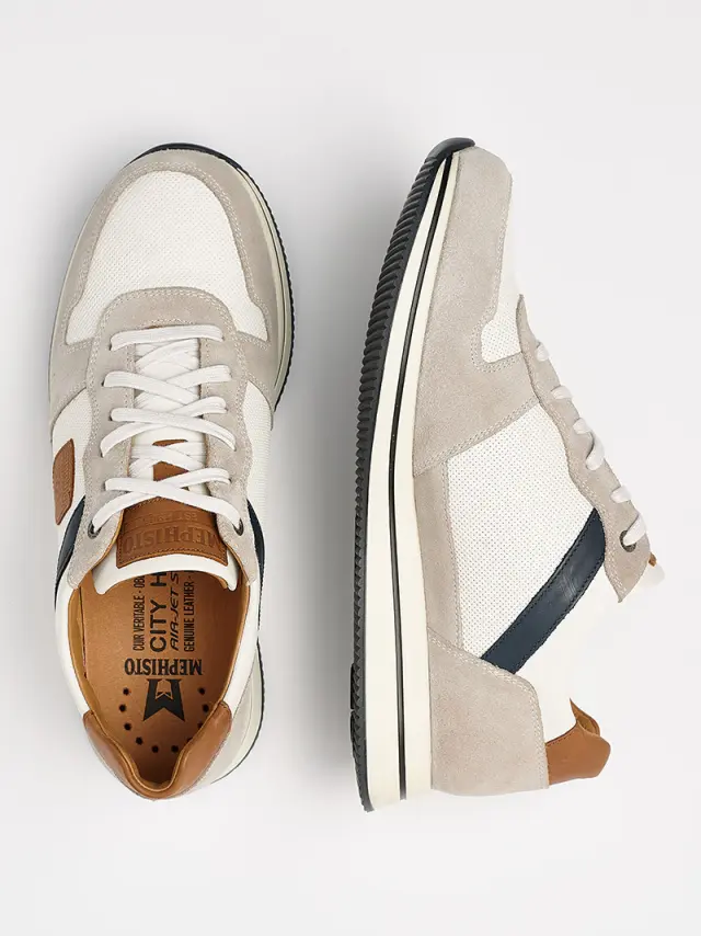 Mephisto Sneakers Ανδρικό ύφασμα/δέρμα Nubuck Άσπρο MEP/GREG STONE 3