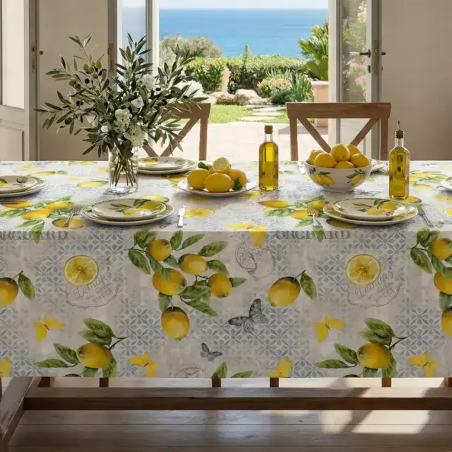 Καρέ Lemons Σιέλ 90 x 90 cm Σιέλ 90 x 90 cm
