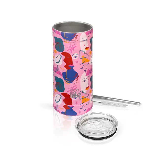 Ecolife Ποτήρι Καφέ Θερμός / Coffee Thermos 500ml: Faces 2