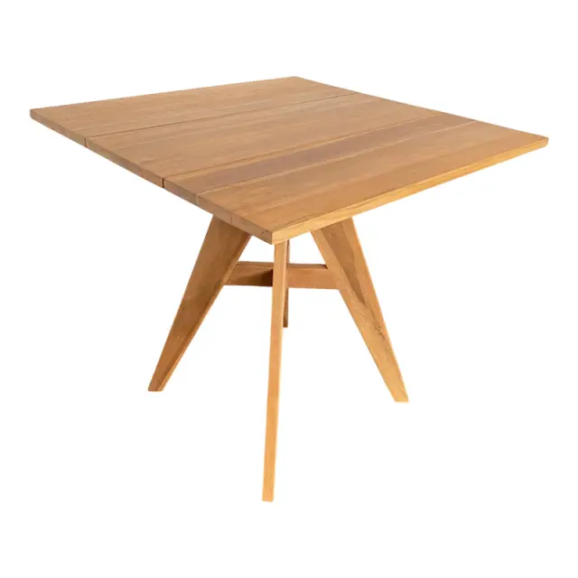 Τραπέζι Cadrada pakoworld teak ξύλο σε φυσική απόχρωση 80x80x76εκ 3