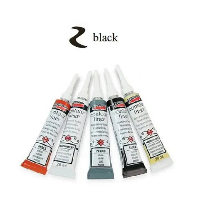 Contour Liner ανάγλυφο περίγραμμα Pentart 20ml - Μαύρο