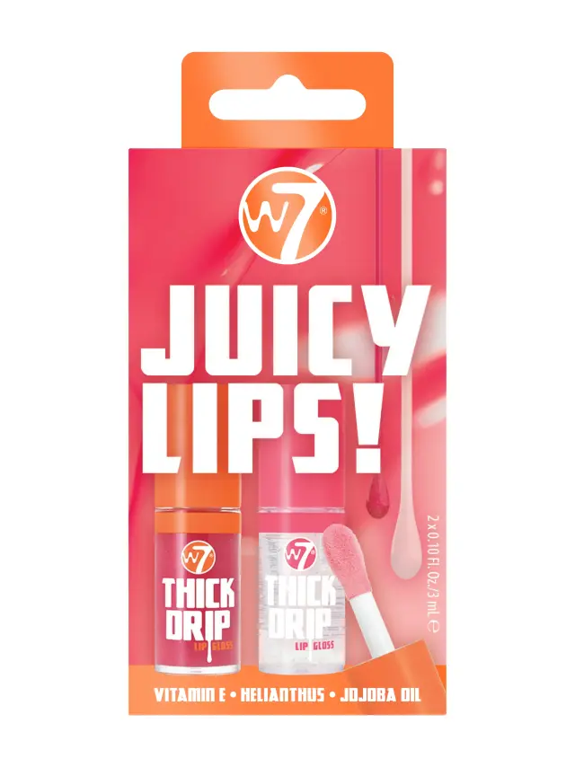 Juicy Lips Lip Gloss Gift Set Spotlight and In The Clear W7