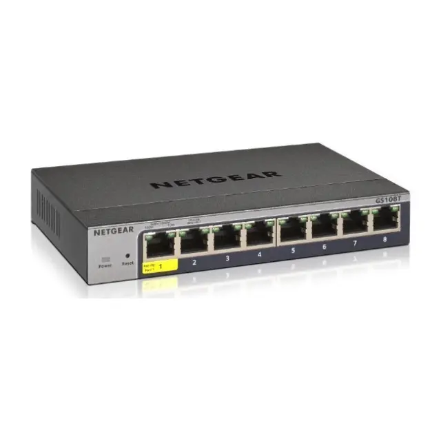 Netgear Unmanaged Switch L2 GS108T3 8-Port Gigabit Black (GS108T-300PES)
