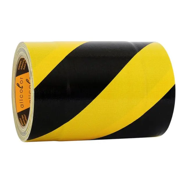 ALLCOLOR GAFFER-TAPE Tunnel-Tape - 150mm x 15m black / yellow (686-150 S/G)