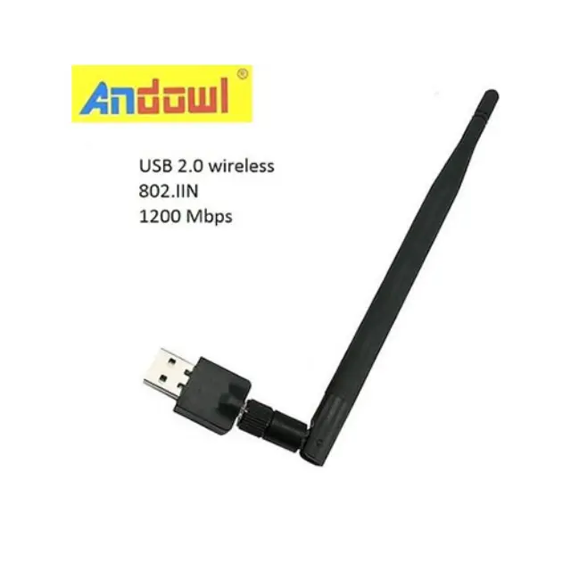 Andowl Q-A220 Ασύρματος USB Αντάπτορας Δικτύου με Αποσπώμενη Κεραία 1200Mbps