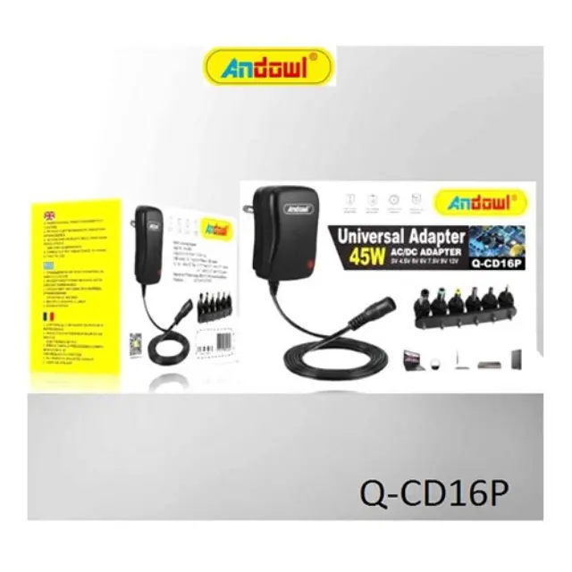 Andowl Q-CD16P Ρυθμιζόμενο Universal Τροφοδοτικό 3 έως 9V 45W με 6 βύσματα 2