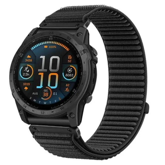 Nylon Λουράκι για Garmin Fenix 5/6/6 Pro/7/8/9 (47mm)-Black OEM