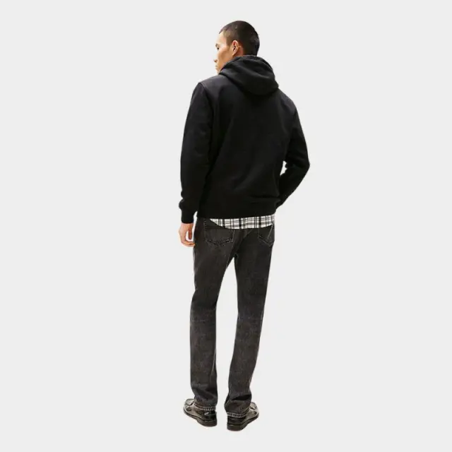Tommy Hilfiger - Ανδρικό Φούτερ με Κουκούλα και Τσέπες Badge Regular Fit DM0DM20258-BDS Μαύρο - 2XL 3
