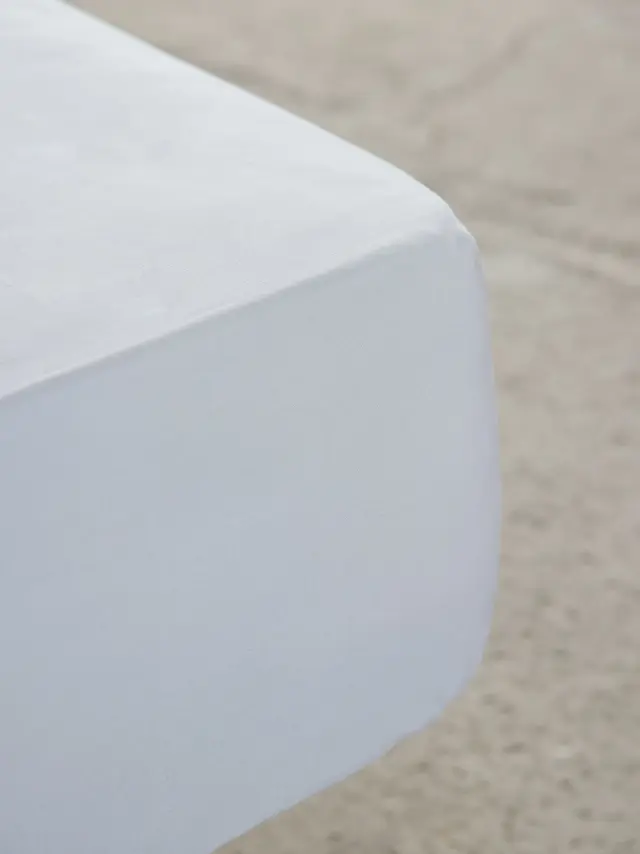 Σεντόνι Unicolors - White Λευκό Διπλό με Λάστιχο 140x200+32