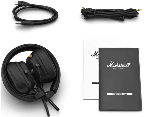 Headphones Marshall Major IV - Bluetooth, 3.5mm - Black 3