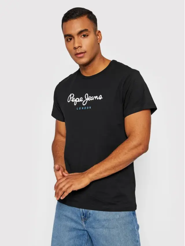 Pepe Jeans - Ανδρικό T-shirt Eggo Regular Fit PM508208-999 Μαύρο