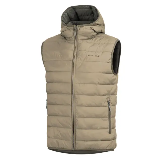 AURORA 2.0 PUFFER HOODED VEST K04011-2.0 04-Khaki