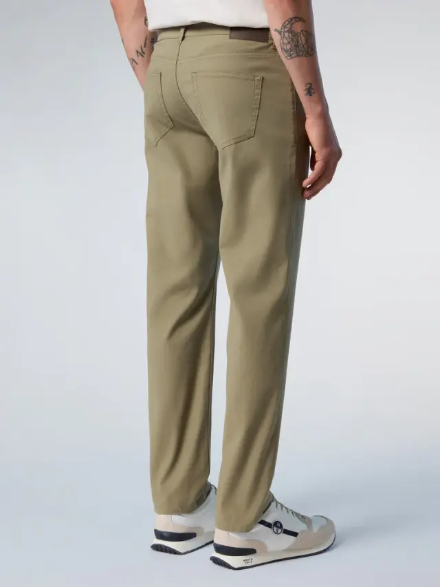 North Sails - Ανδρικό Παντελόνι Stretch dobby 5-pocket pants 673121-000-0421 Λαδί 3