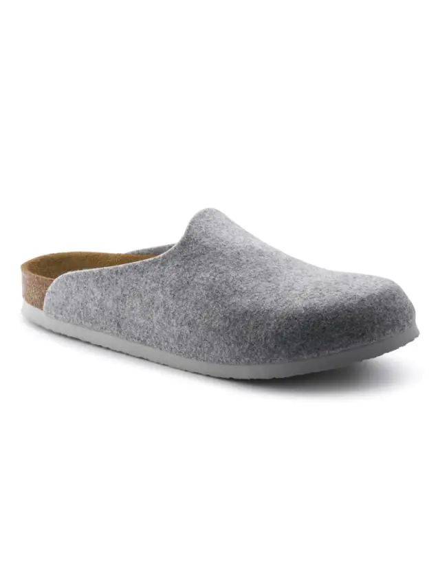 Birkenstock Παντόφλες Unisex τσόχα Γκρί BIR/AMSTERDAM 559113 L/GREY 2