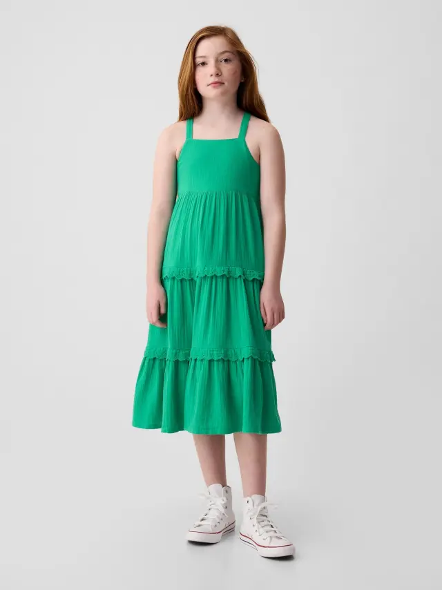 Πράσινο Παιδικό Print Φόρεμα simply green