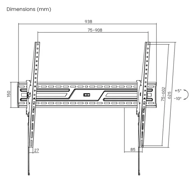 ΒΑΣΗ ΕΠΙΤΟΙΧΙΑ ΓΙΑ ΤΗΛΕΟΡΑΣΗ PT-1368 50''-100'' POWERTECH 2