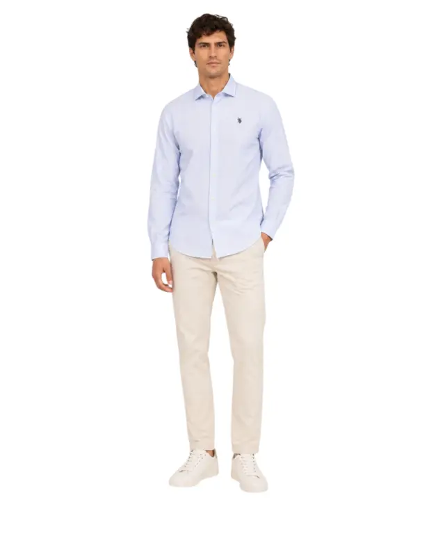 U.S. Polo Assn. - Ανδρικό Πουκάμισο Μακρυμάνικο 64040-53301-703 Γαλάζιο - 2XL 3