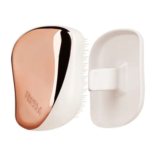 Tangle Teezer Compact Styler On The Go Detanglish Hairbrush Rose Gold Ivory Επαναστατική Βούρτσα που Ξεμπερδεύει Εύκολα τα Μαλλιά, 1τμχ 3