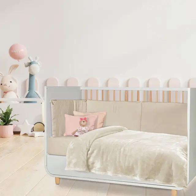 Κουβέρτα χειμωνιάτικη Baby 110x150 Ιβουάρ 1341 Das Baby 2