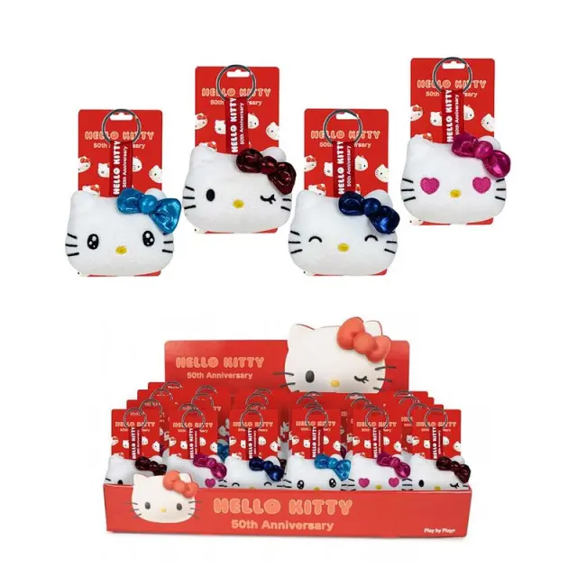 Λούτρινο Μπρελόκ Hello Kitty 50th Anniversary 7cm (τυχαία επιλογή σχεδίου/χρώματος) 3