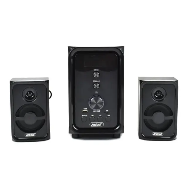 Andowl Ηχεία Υπολογιστή 2.1 1000W PMPO με USB, Micro SD, Bluetooth, Χειριστήριο Q-YX107T - Multimedia Speaker System z774201 2