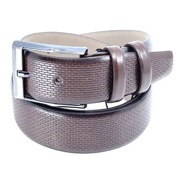 Καφέ Ζώνη P.U. Leather 3,5 cm - 110cm