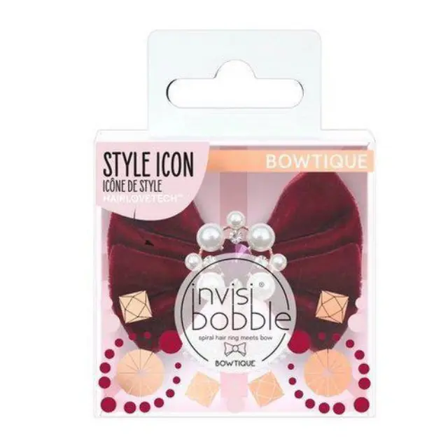 Invisibobble Slim Bowtique British Royal Take a Bow Λαστιχάκι Μαλλιών για Όλες τις Ηλικίες, για Κάθε Στυλ + Τύπο Μαλλιών, 1τμχ