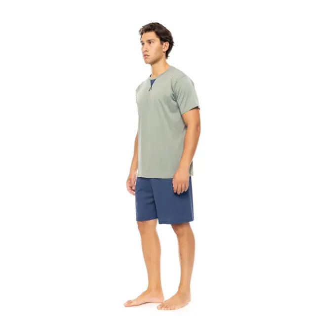 Ανδρική Πυτζάμα S-M573 Navy Moss Sea Green Ulisse 2