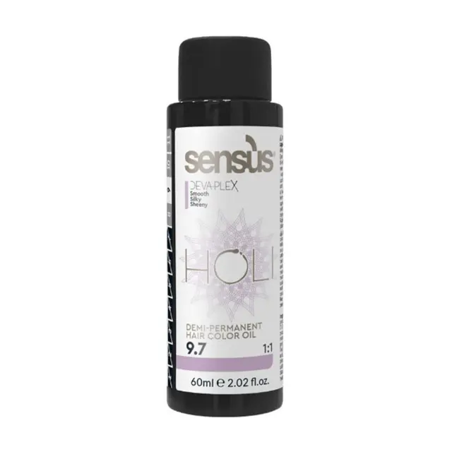 Holi-9.7 Ημι-Μόνιμη Βαφή - Very Light Violet Blonde - Πολύ Ανοιχτό Ξανθό Βιολέ 60ml - Sensus