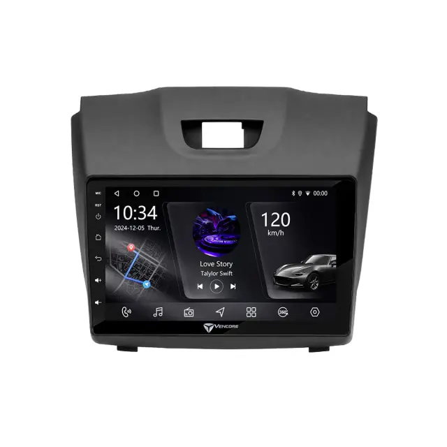 VenCore Οθόνη Multimedia Android 15 9" PX5S Octa-Core 2GB/32GB IPS με Πρόσοψη, CarPlay, Android Auto και Υποστήριξη Κάμερας 360° για Isuzu D-MAX 2012-2019 – Μαύρη (3236-10005-0588B) 2