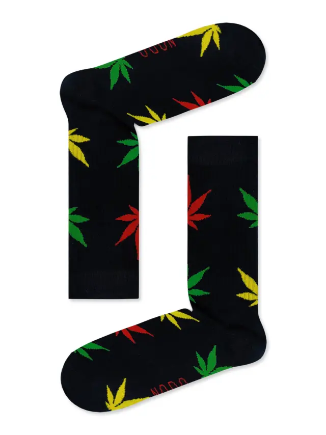 Κάλτσα Βαμβακερή με Σχέδια Marijuana NODO - 43-47