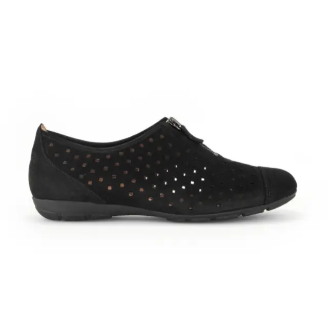 Gabor Μοκασίνια-Loafers Γυναικείο δέρμα Nubuck Μαύρο GAB/44166 17-SCHWARZ