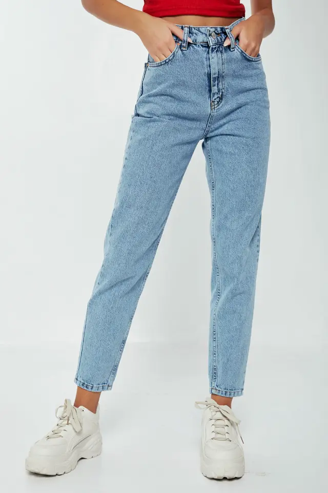 Παντελόνι Jean MomFit Γαλάζιο Γαλάζιο