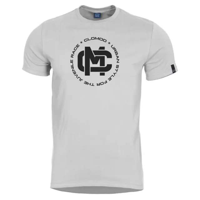 Pentagon Clomod "Initials" T-Shirt-Μπλουζάκι Μακό για Καθημερινή Χρήση - 00-White-Λευκό