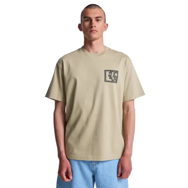RVCA Face To Face SS Μπλούζα Ανδρικό Khaki Khaki - XL