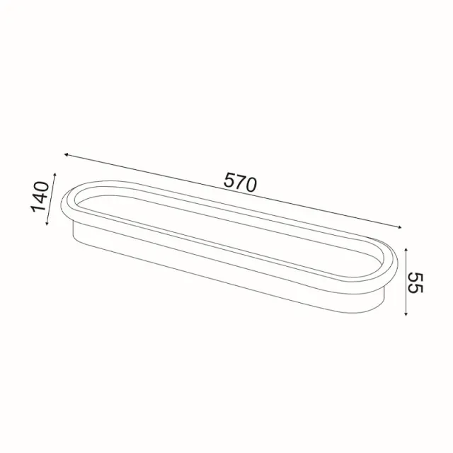 ΟΡΟΦΗΣ Φ/Σ LED 33W DIM CCT 3300LM SOLO ΜΕΤΑΛΛΙΚΟ ΛΕΥΚΟ IP20 57X14X6CM / BR20LEDC57WHDCCT 3