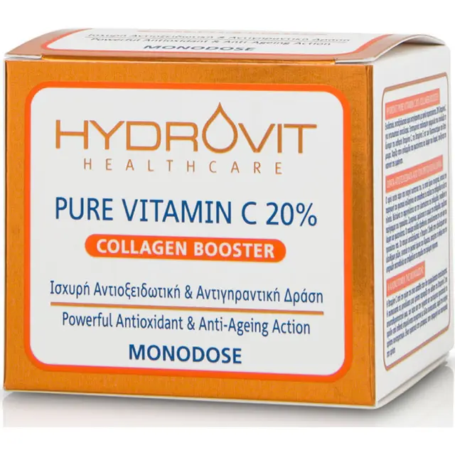 Hydrovit | Pure Vitamin C 20% Collagen Booster Monodose Αντιοξειδωτικός Ορός Αντιγήρανσης | 60 μονοδόσεις 3