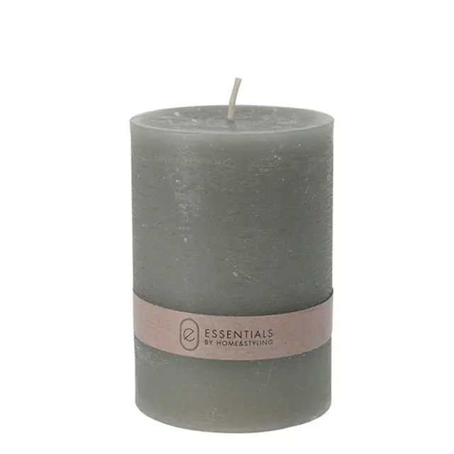 Κερί κορμός ρουστικό ανοιχτό γκρι 7x7x10cm Homeguru CA338 24871