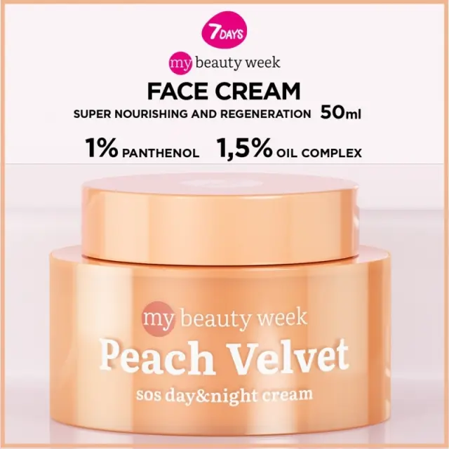 7Days Mb Peach Velvet Sos Day Night Cream Ενυδατική Κρέμα Ημέρας & Νύχτας 50ml 2