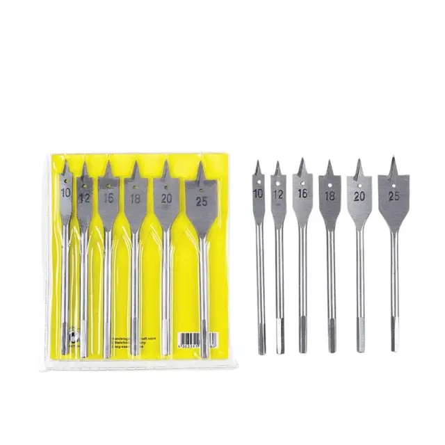 Τρυπάνια Φτερού Tas Tools Με Προέκταση 10,12,16,18,20,25 - 6τμχ.